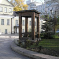 The monument to 

the first stool in Russia