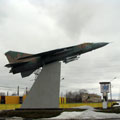 Monument to fighter aircraft MiG-23