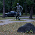 Alley of the sports glory in Luzhniki