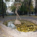 Fountain - the girl with an umbrella