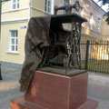 The monument to the sewing machine Singer in Podolsk