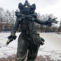 Monument to the clown in Krasnoyarsk