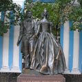 The monument to Alexander Pushkin and Nataliya Goncharova