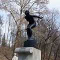 Waterfall cascade - bather